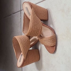 SCHUTZ EMYLY WOVEN HEELED MULES 602